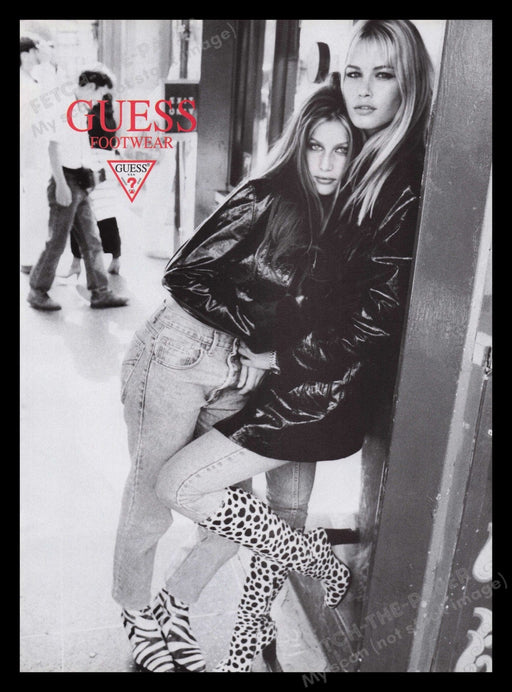 Guess 1990s Print Advertisement 1995 Footwear Shoes School Girls Legs Boots Fetch the Paper!