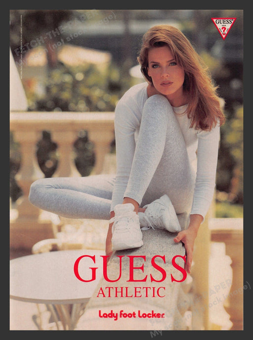 Guess Athletic Shoes Cute Model 1990s Print Advertisement Ad 1994 Fetch the Paper!