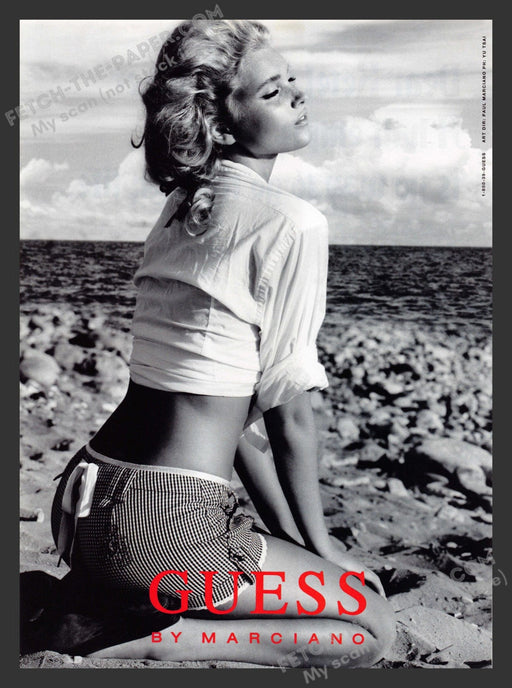 2007 Print Advertisement Guess by Marciano Sexy Girl on Beach Clothing Ad.