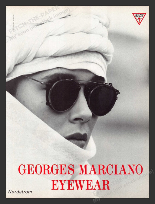 1989 Guess Georges Marciano Eyewear Sunglasses Turbin Print Advertisement Ad