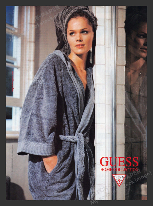 Guess Home Collection Model In Robe 1990s Print Advertisement Ad 1996 Fetch the Paper!