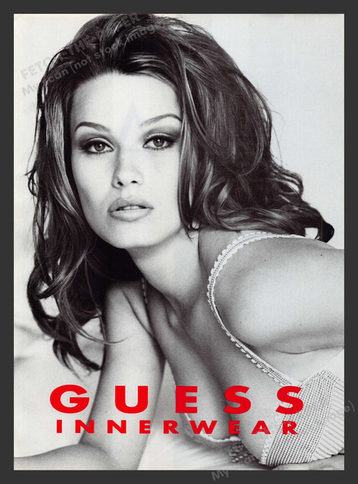 Guess Innerwear Sexy Girl Bra 1990s Print Advertisement 1994 Fetch the Paper!