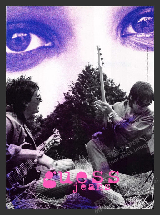 1996 Guess Jeans Musicians Eyes in the Sky Print Advertisement Ad