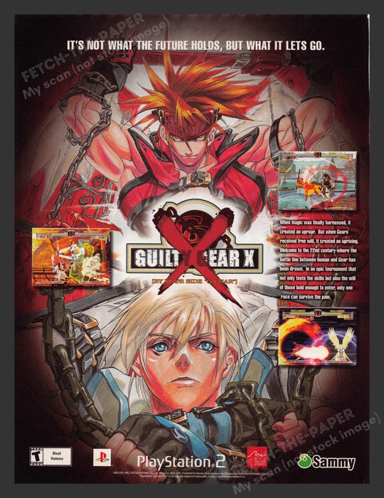 2001 Guilt Gear X Video Game Print Advertisement