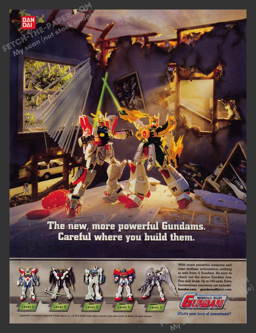 2002 Print Advertisement Gundam Mobile Suit Ad.