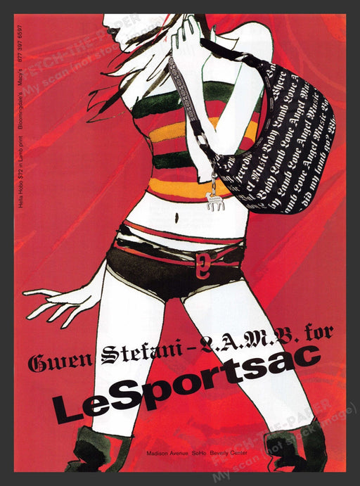 2003 Gwen Stefani LeSportsac L.A.M.B. Bags Print Advertisement Ad