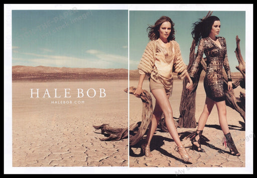 Hale Bob Fashion 2000s Print Advertisement Ad (2 pages) 2011 Legs Models Desert Fetch the Paper!