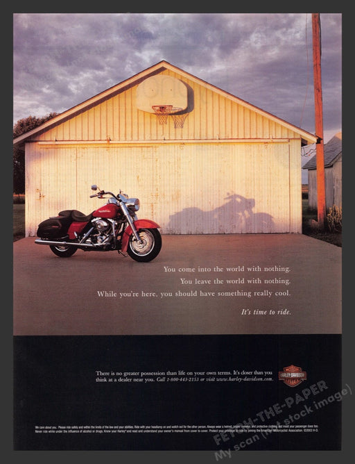 2004 Harley-Davidson Motorcycle "It's Time to Ride" Print Advertisement Ad