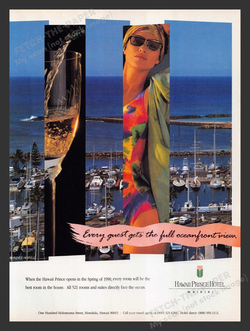 1990 Hawaii Prince Hotel Waikiki Print Advertisement Ad