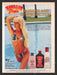 1987 Hawaiian Tropic Tanning Blonde Bikini Pool Print Advertisement Ad