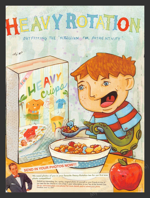 2007 Heavy Rotation Clothing Heavy Crisps Photo Contest Print Advertisement.