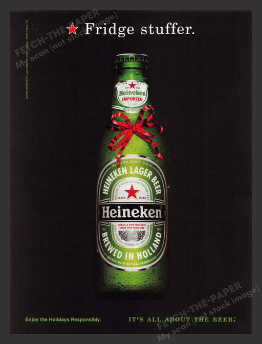 2005 Heineken "Fridge Stuffer" Holiday Print Advertisement Ad