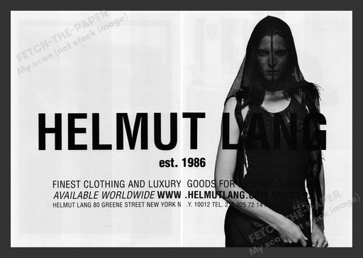 Helmut Lang New Website Promo 2000s Print Advertisement (2 pages) 2001 Fetch the Paper!