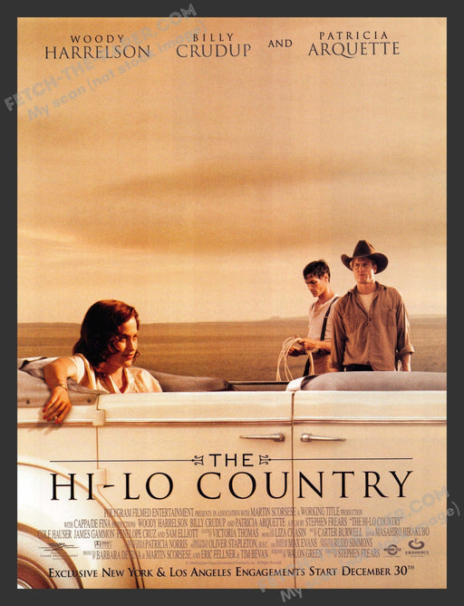 1998 Print Advertisement Hi-Lo Country Movie Release Actor & Actress Ad.