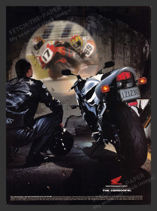 2001 Honda CBR600F4i Motorcycle Print Advertisement Ad.