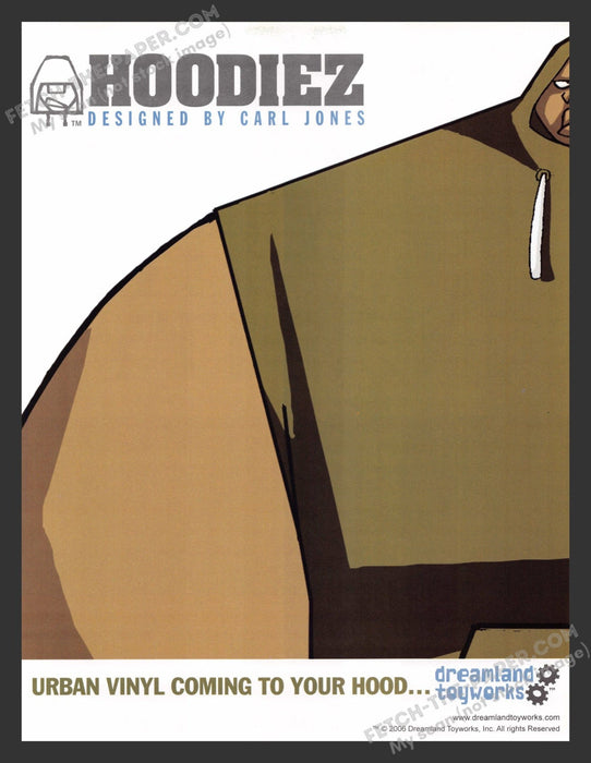 2006 Hoodiez Carl Jones Dreamland Toyworks Vinyl Toys Print Advertisement Ad.