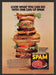 Hormel 1970s Print Advertisement 1976 Spam Sandwich Stacked Meat Can Promo Fetch the Paper!