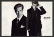 Hugo Boss 1990s Print Advertisement (2 pages) 1995 Menswear Clothing Male Model Fetch the Paper!