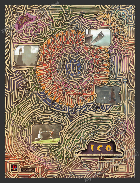 2001 Print Advertisement ICO Video Game Ad.