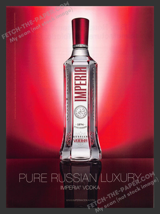 2007 Print Advertisement Imperia Vodka Russian Luxury Alcohol Ad.