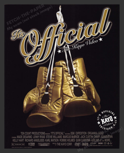 2004 It's Official The Kayo Video Release Print Advertisement Ad.