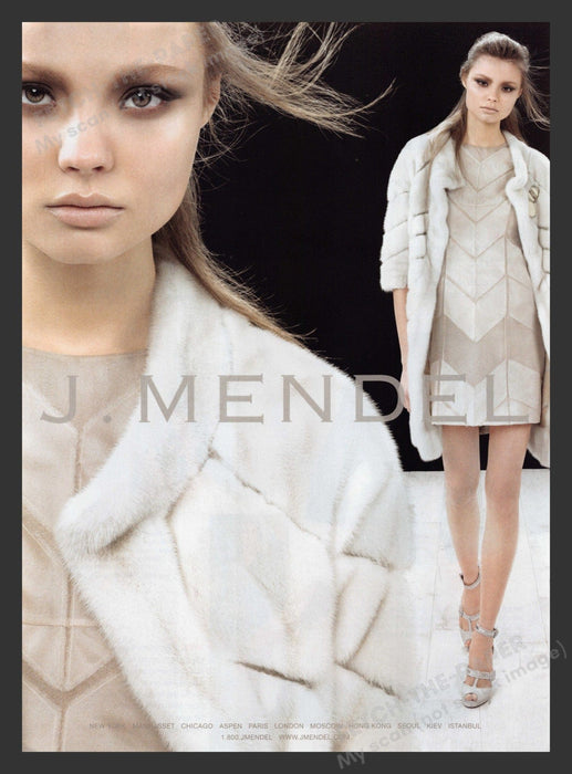 J. Mendel 2000s Print Advertisement 2007 Teen Runway Modeling Legs Dress Fetch the Paper!