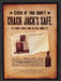 2001 Jack Daniel's Crack Jack's Safe Alcohol Print Advertisement Ad.