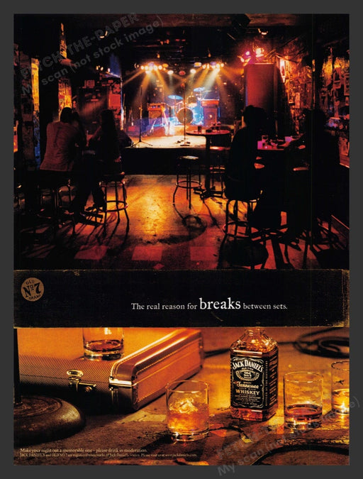 2002 Jack Daniel's Tennessee Whiskey Live Band Print Advertisement Ad