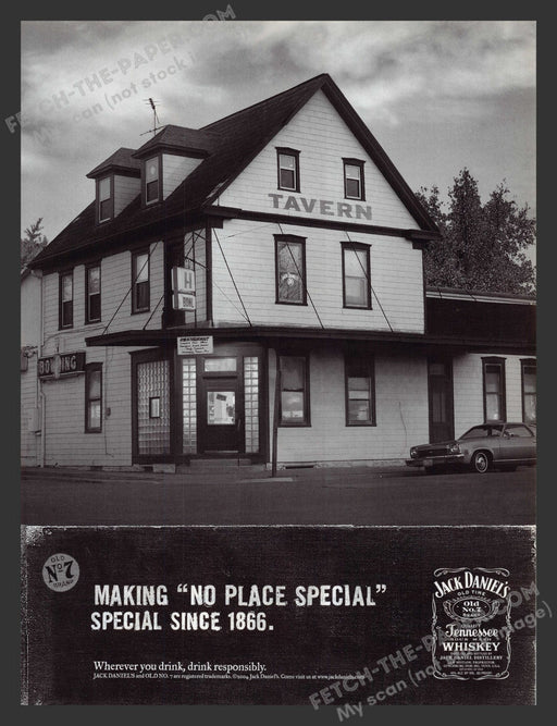 2007 Print Advertisement Jack Daniel's Whiskey "No Place Special" Alcohol Ad.