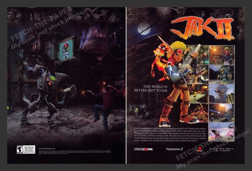 2003 Jak II Video Game Print Advertisement (2 Pages)