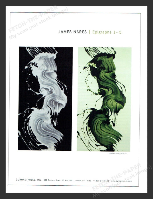 2005 James Nares Epigraphs Art Gallery Print Advertisement Ad