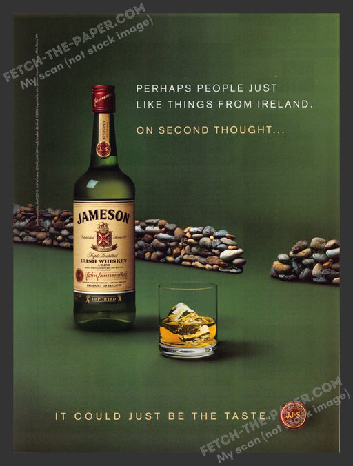2005 Print Advertisement Jameson Irish Whiskey Rock Wall Ireland Alcohol Ad.