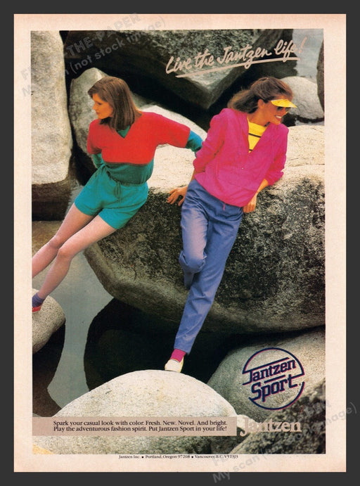 1983 Jantzen Sport Women's Sportswear Print Advertisement Ad