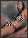 2001 Print Advertisement Jantzen Zebra Sexy Swimsuit Clothing Model Ad.