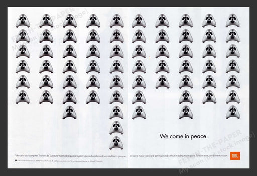 2002 JBL Creature Speaker System Video Game Print Advertisement (2 Pages)