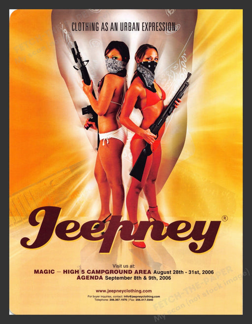 2005 Jeepney Clothing Sexy Bikini Girls Print Advertisement.