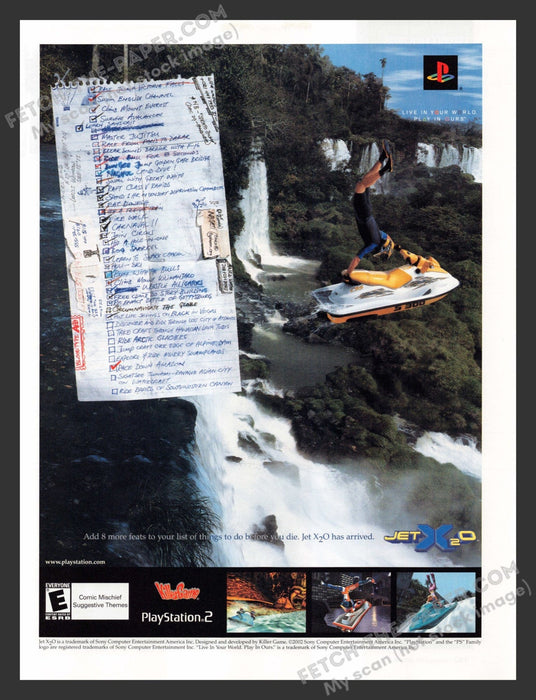 2003 Jet X2O Jet Ski Video Game Print Advertisement.