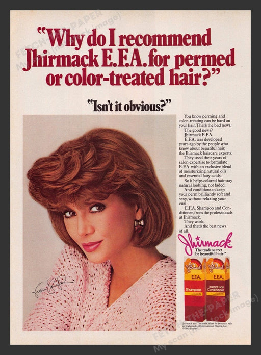 1984 Jhirmack Hair Care Victoria Principal Print Advertisement Ad