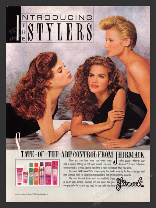 1990 Jhirmack Hair Styling Products Print Advertisement Ad