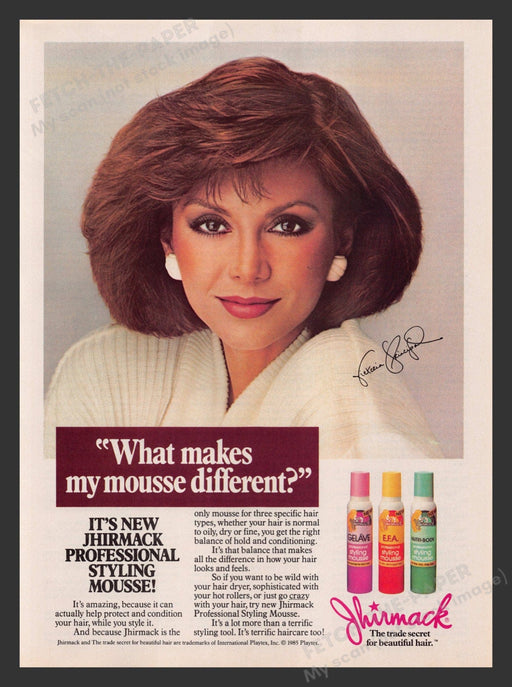 Jhirmack Victoria Principal Headshot Beautiful 1980s Print Advertisement Ad 1985 Fetch the Paper!
