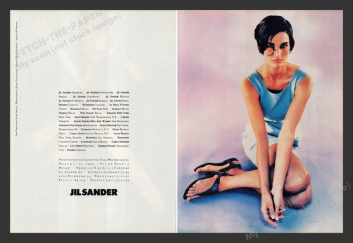 Jil Sander 1990s Print Advertisement (2 pages) Fashion Legs Clothing Fetch the Paper!