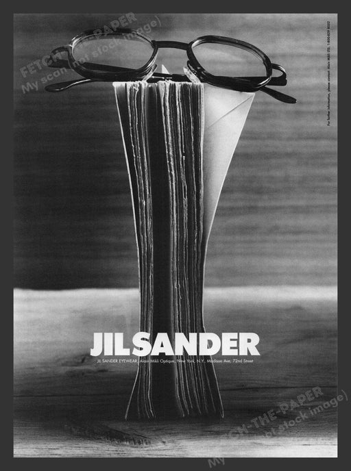 Jil Sander Eyewear 1990s Print Advertisement Ad 1996 Fetch the Paper!