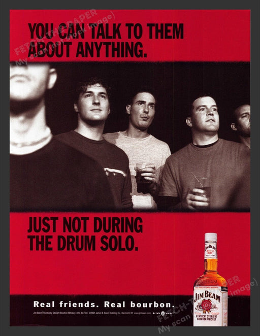 2002 Jim Beam Drum Solo Print Advertisement Ad