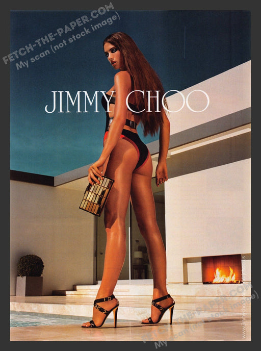 2007 Print Advertisement Jimmy Choo Shoes Sexy Legs Pool Ad.