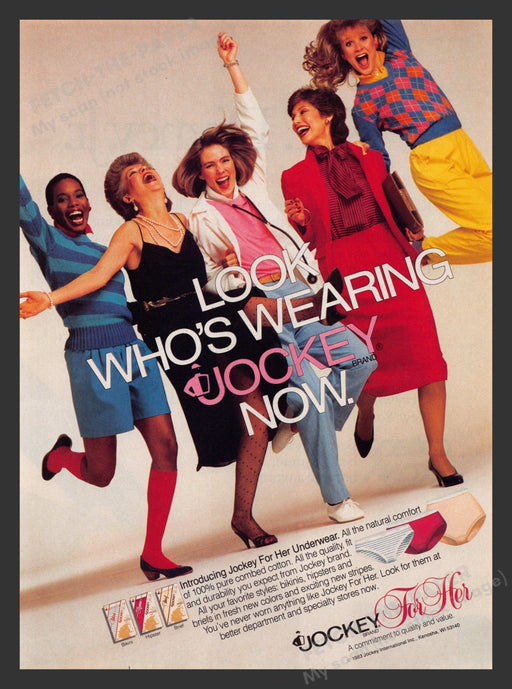 Jockey for Her Underwear Professional Women 1980s Print Advertisement Ad 1983 Fetch the Paper!