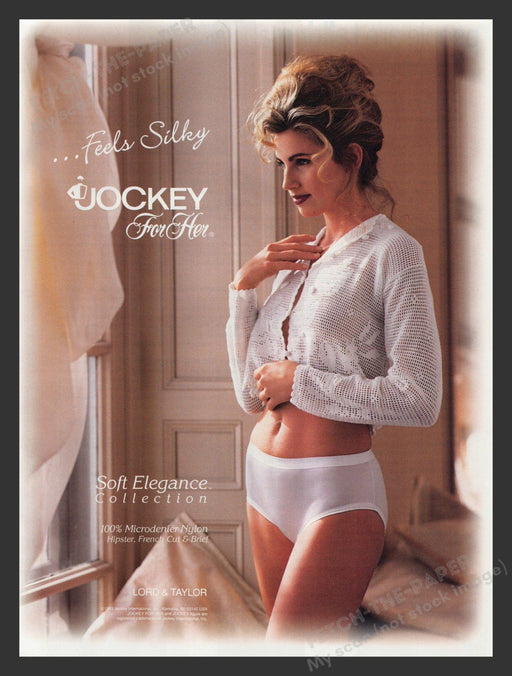 Jockey For Her Underwear Window Blonde 1990s Print Advertisement Ad 1993 Fetch the Paper!