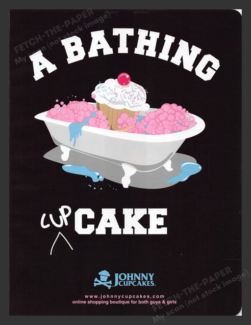 2005 Johnny Cupcakes Clothing A Bathing Cupcake Print Advertisement Ad.