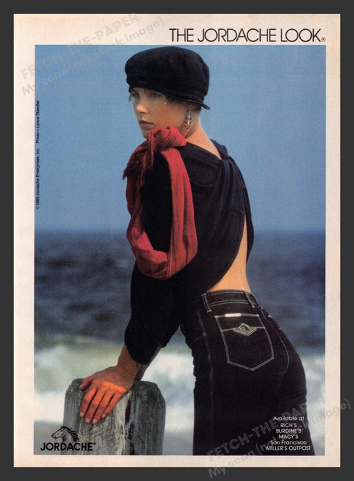 1984 Jordache Look Jeans Ocean Print Advertisement Ad