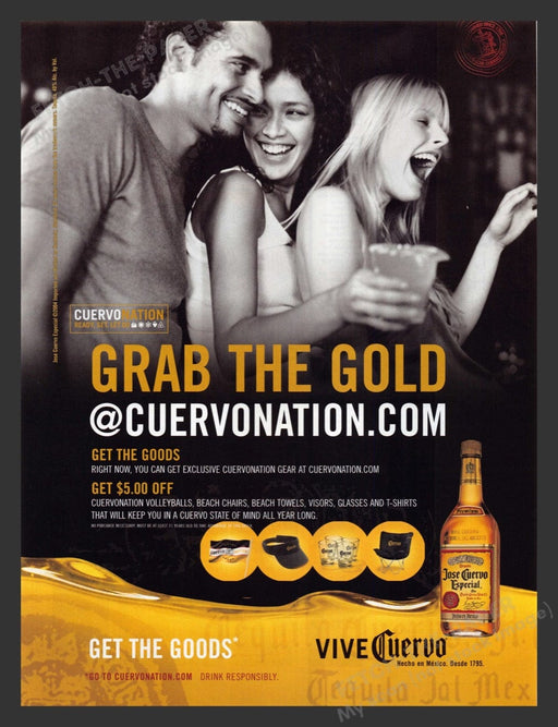 2004 Jose Cuervo "Grab the Gold" Bar Friends Print Advertisement Ad