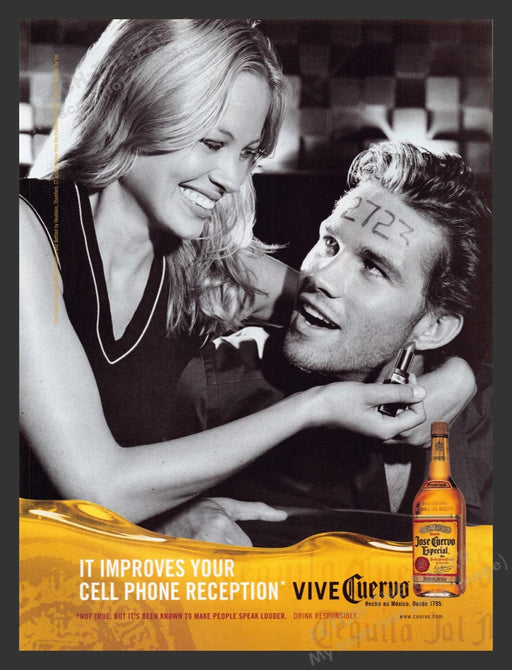 2003 Jose Cuervo Sexy Blonde Phone Number Bar Print Advertisement Ad